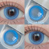 Yeknu  2pcs/pair New Cosplay Contact Lenses for Eyes Makeup Pupils Cosmetics Blue Eye Color Lenses for Myopia Lens 14.2/14.5mm