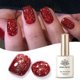 Yeknu  15ml Aurora Glitter Gel Nail Polish Iridescent Pearl Shimmer Effect Soak Off UV LED Manicure Varnishes