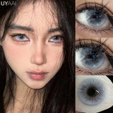 Yeknu  New Natural Lenses Gray Lenses 1 Pair Color Eye Contacts Blue Pupils Korean Style y2k Lenses Big Eyes Colorcon