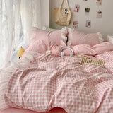 Yeknu  Korean Princess Style Lattice Double Layer Lace Bedding