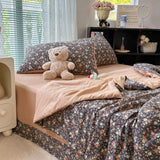 Yeknu  new cloud-feeling double-layer yarn summer quilt air conditioner quilt four-piece set soft small fresh machine washable