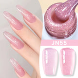 Yeknu  10ml Jelly Nude Gel Nail Polish Crystal Translucent Coffee Soak Off Semi-Permanent Varnish Base Top Coat Manicure