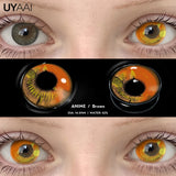 Yeknu  Cosplay Contact Lenses Makeup Colored Pupils Cosmetics Black Lenses Halloween Green Contact Lenses  White Pupils Red lens