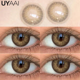 Yeknu  NEW Contact Lenses Beauty Eye Color Lenses Black Lens Fashion Eye Beauty Makeup Lenses Soft and Comfortable Blue Contacts