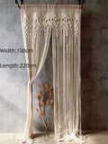 Yeknu  Hand-woven Macrame Cotton Door Curtain Tapestry Wall Hanging Art Tapestry Boho Decoration Bohemia Wedding Backdrop Tapestry
