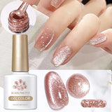 Yeknu  10ml Super Shining Reflective Cat Magnetic Gel Ultra Shine Glitter Red Silver Soak Off UV LED Gel Nail Art Varnish