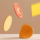 Yeknu  8pcs/set Burger Shape Coaster Creative Cup Pad Silicone Insulation Mat Mug Holder Kitchen Dining Bar Table Decorations Kids Gift