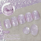 Yeknu  10ml Fluttering Flakes Jelly Gel Polish Semi Permanent Soak Off UV Gel Nail Art Manicure Nail Supplies Vernis