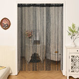 Yeknu  1x2m String Curtain Shiny Tassel Line Curtains Window Door Divider Drape for Home Living Room Cafe interior Decorations Valance
