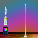 Yeknu  RGB Floor Lamp LED Corner Lamp Smart Modern Floor Lamp with Music Sync Remote Control Standing Lamp for Bedroom Living Room