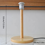 Yeknu  1PC Solid Wooden Base Holder with Cord on off switch Table Lamp for Home Lighting Table Lamp Plug In Lamp Bedside Holder