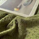 Yeknu Simple Waffle Jacquard 100% Cotton Bedding Set Soft Comfortable Queen Duvet Cover Set with Sheets Quilt Cover and Pillowcases
