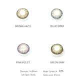 Yeknu  2Pcs/Pair Contact Lenses With Diopters Beauty Pupils Makeup DNA Degree Color Contact Lenses For Myopic Eyes aesthetic Lens