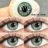 Yeknu  2pcs Natural Color Contact Lenses Green Contact Lens With Myopia Cosmetics Beauty Pupils Yearly Use New Fast shipping