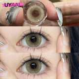 Yeknu  Optical Lenses for Woman 1 Pair High Quality Colored Eye Contacts with Degree Myopia Blue Pupils Natural Lenses Brown Len