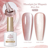 Yeknu  Gold Reflective Moonlight Gel Nail Polish Cat Magnetic Aurora Spar Glitter Semi-Permanant Varnish Nail Art Magnetic