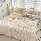 Yeknu Washed Double Gauze Spring Summer Quilt Queen Grade A Lightweight Comforter Soya Fibre Filling Soft Breathable Summer Blanket