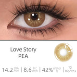 Yeknu  Love Story series Multiple colors Natural soft Contact lenses Blue Lenses Green Pupils Lens Yearly Cosmetic