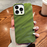 Yeknu  Wave Phone Case For iPhone 17 Air 16 15 14 13 12 Pro Max 11 XS XR X 6 7 8 Plus Soft Bumper Shockproof Cover Solid Color Coque