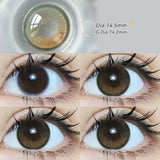 Yeknu  2pcs Gradient Green Contact Lenses Natural Color Pupils Coffee Pearl Lenses Makeup Color Eye Lenses Brown Lens Gray Lens