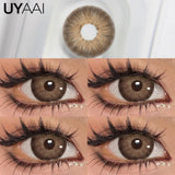 Yeknu  1Pair Fashion Big Lenses Colored Contact Lenses for Eyes Beauty Blue Eyes Lenses Natural Green Pupils Brown Grey Lens