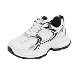 Yeknu  Versatile platform spring new fashion casual sports shoes women breathable ultra-light running dad shoes