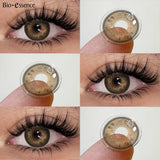 Yeknu  1 Pair Colored Contact Lenses With Prescription Myopia Lenses Brown Contact Lenses High Quality Natural Lenses