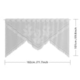 Yeknu  Modern mat White Knitted Lace Hollow out Kitchen Door Curtain Curtain for Wardrobe Window Polyester Material