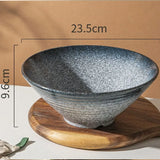 Yeknu  Japanese Lamian Noodles Bowl, Creative Household Kitchen Restaurant Supplies, Advanced Tableware Salad Fruit Soup Hat Bowls, 1Pc
