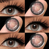 Yeknu  Contact Lenses NEW Color Contact Beauty Eye Color Lenses Colorcon Water Light Brown Eye Lenses Gray Natural Contact Lenses