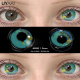 Yeknu  Cosplay Contact Lenses Makeup Colored Pupils Cosmetics Black Lenses Halloween Green Contact Lenses  White Pupils Red lens