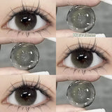 Yeknu  2PCS Gilding Prescription Contact Lenses Cosmetics Eye Color Lenses Fashion Pupils Myopia Colored Contact Lenses Violet