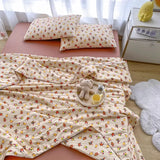 Yeknu  new cotton small floral summer quilt pure cotton summer children's air conditioner quilt student dormitory machine washable