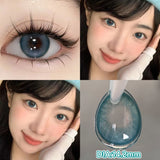 Yeknu  2pcs Myopia Color Contact Lenses for Eyes with Prescription Beauty Pupils Makeup Eye Color Lenses Fashion Blue Lenses