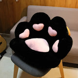 Yeknu Lovely Plush Cat Paw Seat Cushion Soft Comfortable Plush Waist Support Chair Cushion Cute Office Chair Cushion Birthday Present