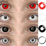 Yeknu  Contact Lenses Cosplay Color Contact Makeup Black Lenses Cosmetics Woman Cosplay Halloween Green Contact Lenses Red Lenses