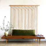 Yeknu Hand Woven Macrame  Curtain Tapestry Bohemian Wall Hanging Tapestry Window Door Curtains Wedding Background Home Decoration