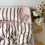 Yeknu  Bedding Set Striped Boys and Girls Twin Large Bedding Set Bedding Adult Fashion Bedding Set