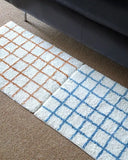 Yeknu  Plaid Striped  Fluffy  Bathroom Rug Bedside Carpet Function Entrance Floor Mat Anti Slip Pad Aesthetic Home