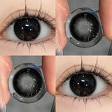 Yeknu  1 Pair/2pcs Black Contact Lenses for Eyes with diopters Big Eyes Lenses Super Natural Beautiful Pupils Fast Shipping