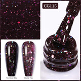 Yeknu  10ml Gold Glitter Gel Nail Polish Crystal Semi Permanent Soak Off UV Gel Varnish Nail Art Manicure Base Top Coat