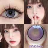 Yeknu  2pcs Myopia Color Contact Lenses for Eyes with Prescription Beauty Pupils Makeup Eye Color Lenses Fashion Blue Lenses