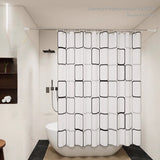 Yeknu  Transparent Waterproof Shower Curtain Bathroom Translucent Partition Curtain Easy Clean Wipe Mildew Proof Curtains with Hooks