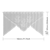 Yeknu  Modern mat White Knitted Lace Hollow out Kitchen Door Curtain Curtain for Wardrobe Window Polyester Material