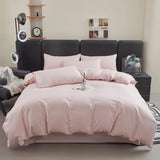 Yeknu  Polyester cotton duvet cover with pillowcase cozy couple luxury bedding set quilt cover single double bed queen king size