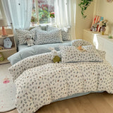 Yeknu  Ins Single Double Queen Size Duvet Cover Flat Sheet Pillowcase Girls Home Totel Bed Linens bedding sets and components