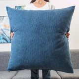 Yeknu  Large Square Pillowcase Coffee Sofa Back Huge Cushion Cover Washable Living Room Bedroom Pillow Cases Solid Color 60/70/80CM