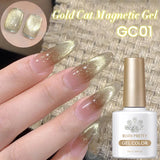 Yeknu  10ml Super Shining Reflective Cat Magnetic Gel Ultra Shine Glitter Red Silver Soak Off UV LED Gel Nail Art Varnish