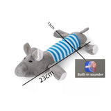 Yeknu  Long Strip Shaped Pet Plush Toy.Pig/duck/elephant Cartoon Sound Toys,Dog Bites, Relieves Boredom, Interactive Companion Toy