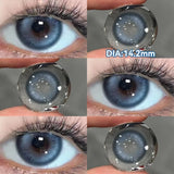 Yeknu  2PCS New Gray Prescription Contact Lenses Fashion Pupils Cosmetics Eye Color Lenses Myopia Colored Contact Lenses Brown